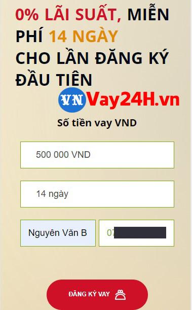 cách vay tiền vayvnd bước 1