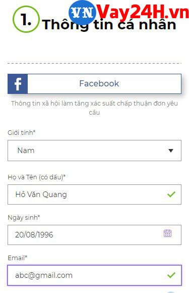 Các bước đăng ký vay tiền MoneyVeo 4