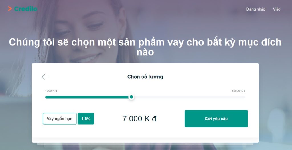 Hướng dẫn đăng ký vay tiền credilo