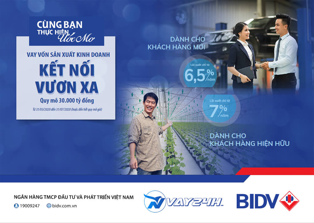 Chương trình ưu đãi lãi suất mua COVID vay thế chấp BIDV