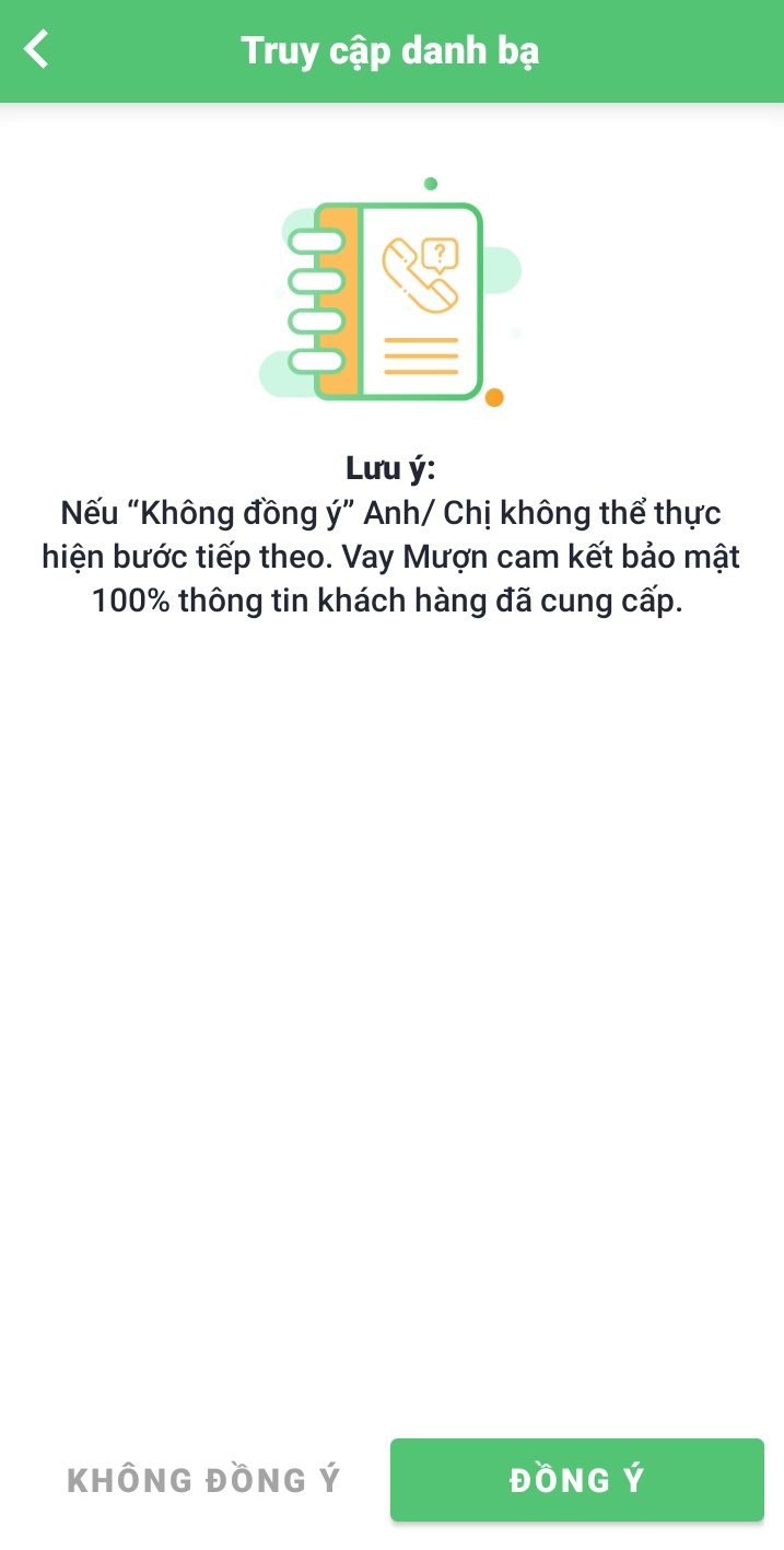 Cho phép ứng dụng truy cập danh bạ