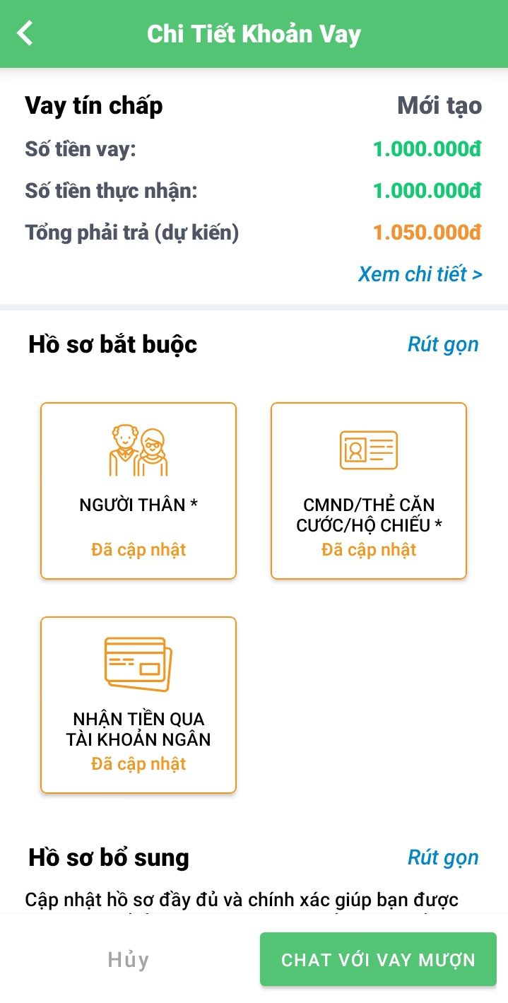 Chi tiết khoản vay