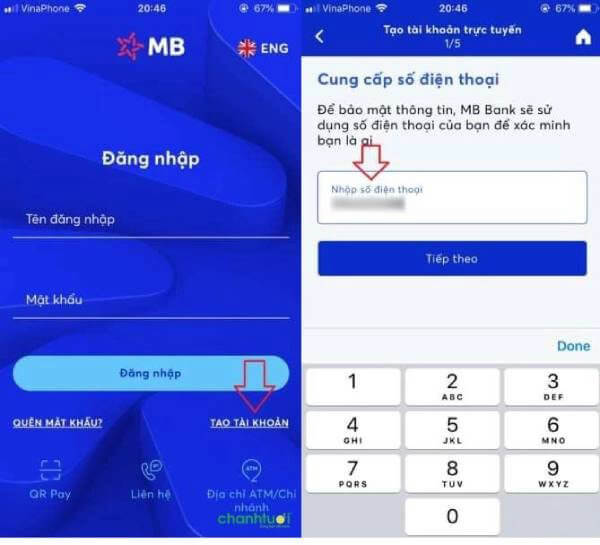 Đăng ký tài khoản MB Bank Online