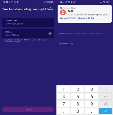Tạo tên đăng nhập và mật khẩu