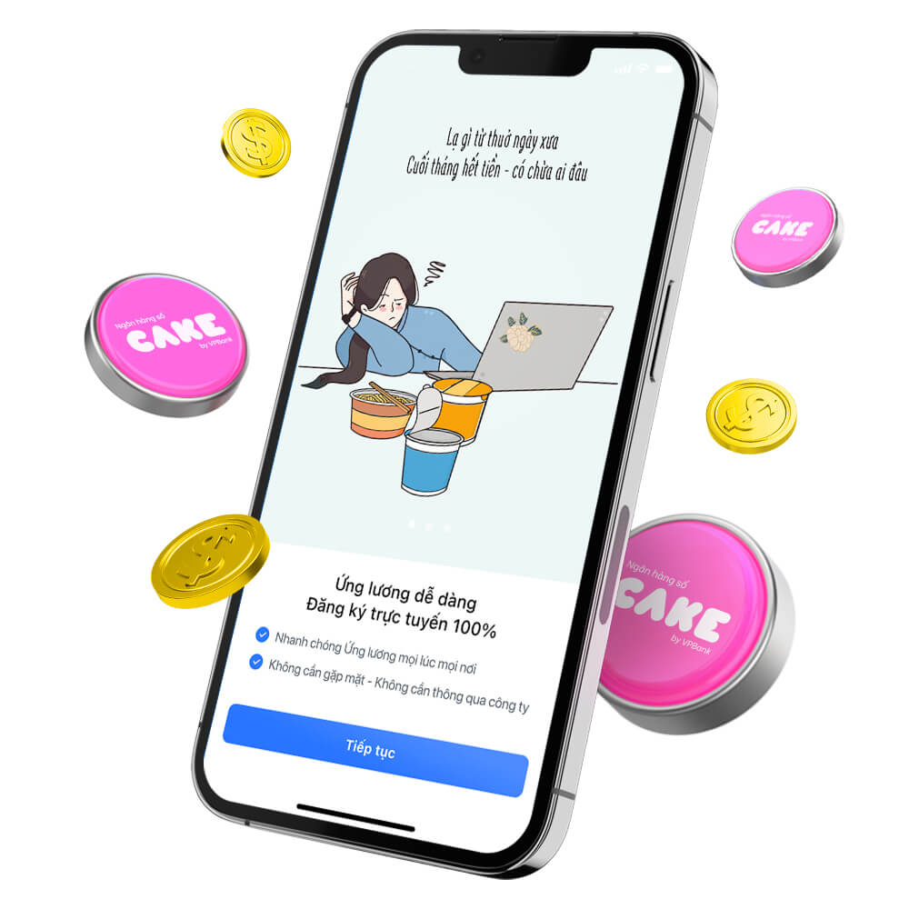 Ứng lương cho thuê bao Vinaphone trên Cake